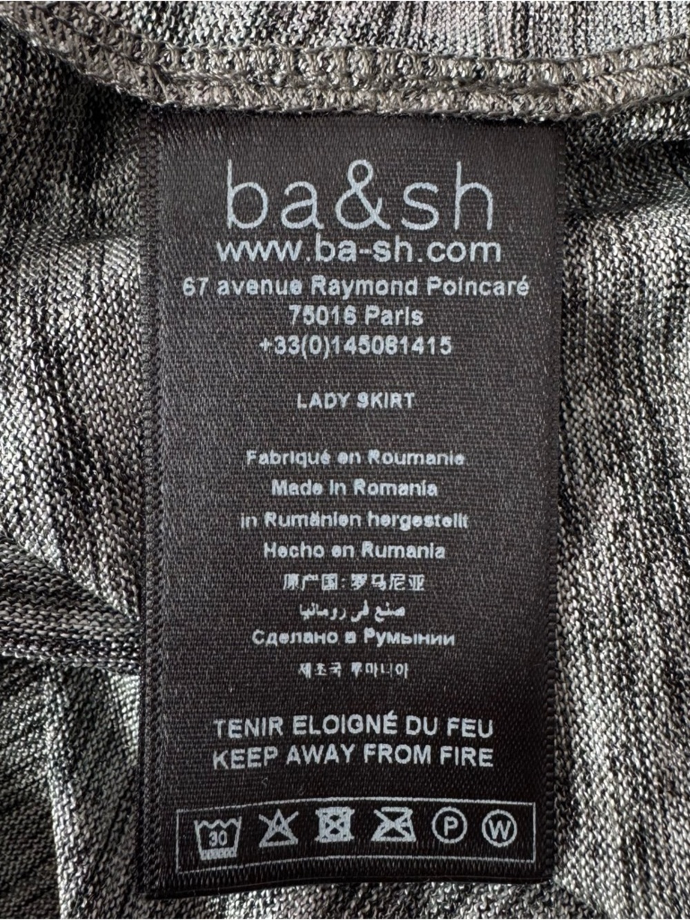 ba&sh Gabriel Metallic Paisley Print Jersey Tiered Maxi Skirt Small NWT - Picture 12 of 15